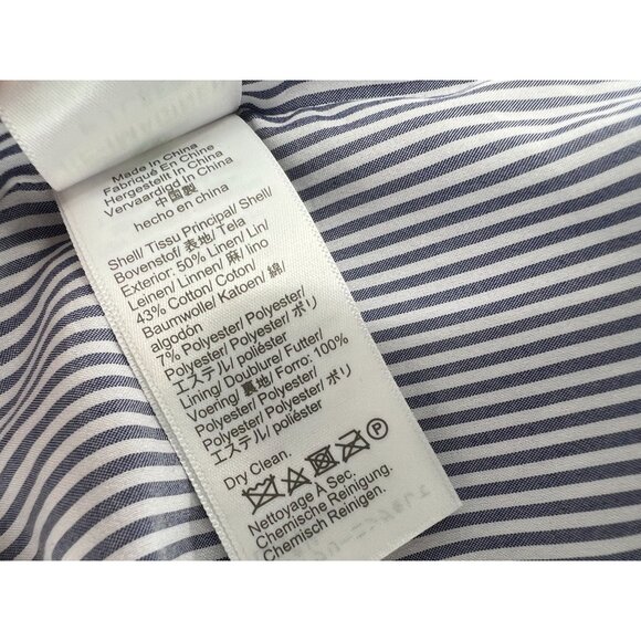 J.Crew 2 Dalton Herringbone Blazer Linen Blend Gold Buttons Gray Preppy Academia - Picture 6 of 11